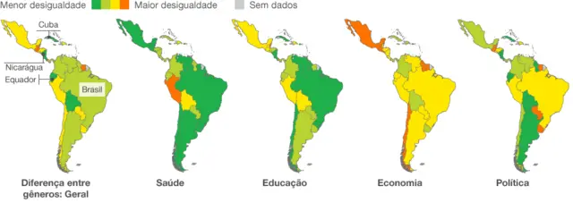 mapa desigualdade de gênero América Latina