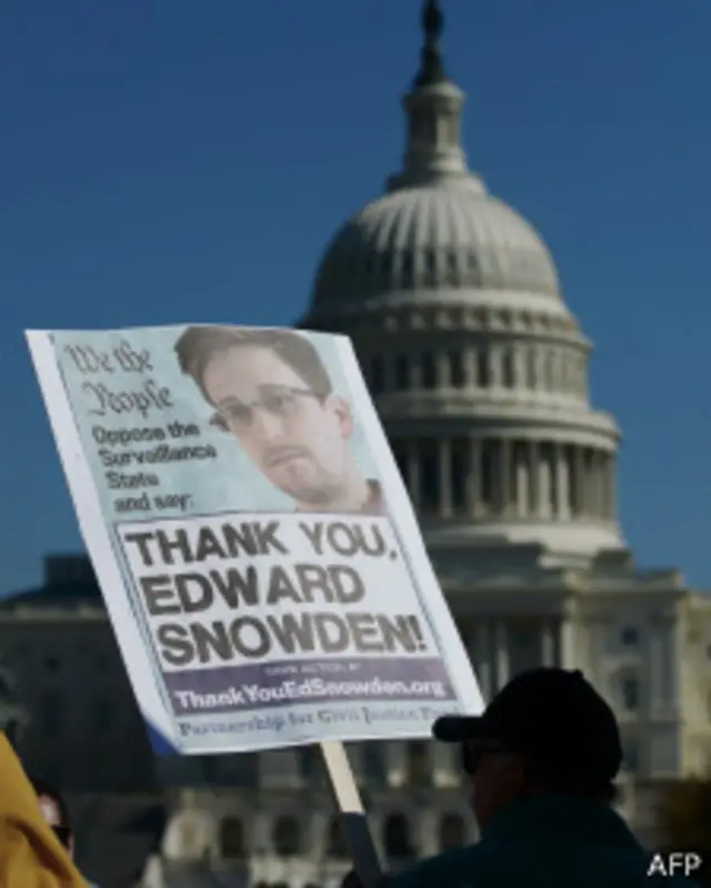 Americanos protestam contra espionagem | Foto: AFP