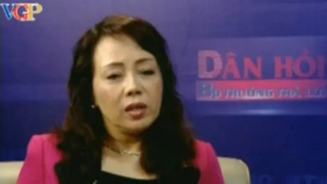 Bà Nguyễn Thị Kim Tiến trên chương trình 'Dân hỏi-Bộ trưởng trả lời'