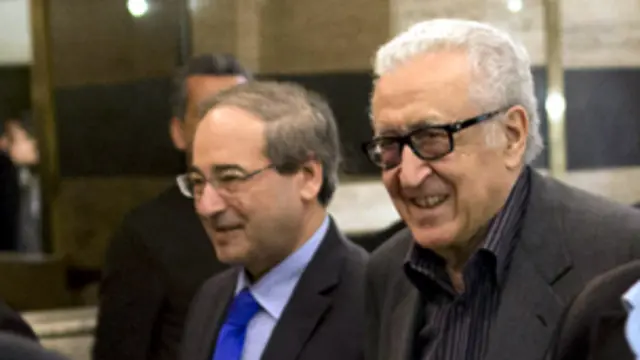 وصل الابراهيمي الى العاصمة السورية يوم الاثنين