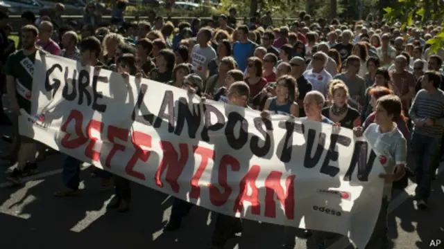 Protesta en cooperativa Fagor