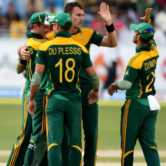 جنوبی افریقہ کی جانب سے میکلارن نے چار، مارکل نے تین جبکہ عمران طاہر اور پارنل نے ایک کھلاڑی کو آؤٹ کیا