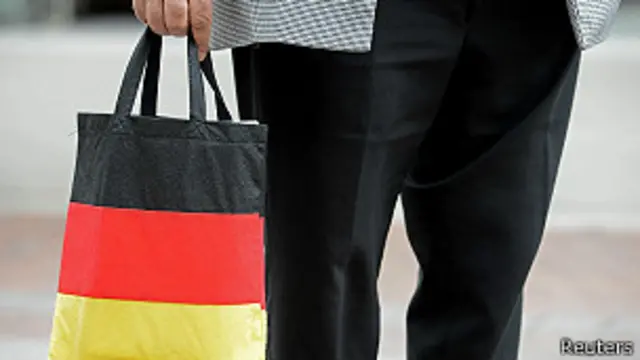 hombre con bolsa alemana