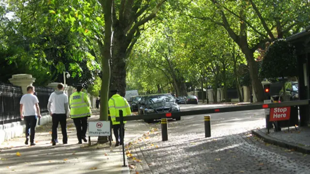 Активисты на территории посольства