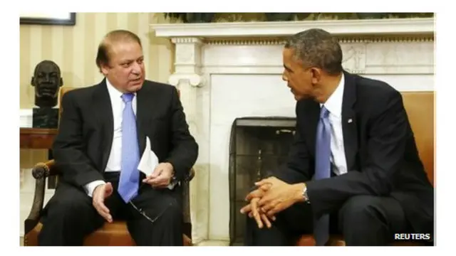  نواز شریف نخست وزیر پاکستان در دیدار با باراک اوباما رئیس جمهوری آمریکا