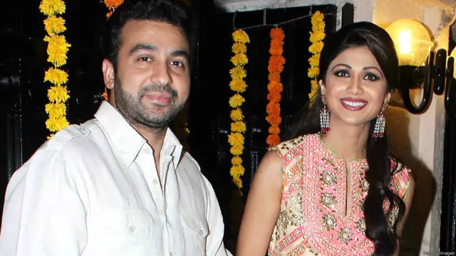 शिल्पा शेट्टी अपने पति राज कुंद्रा के साथ