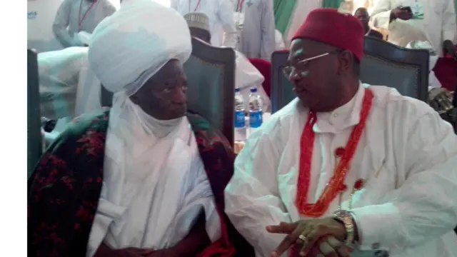 Sarkin Gombe, Alhaji Shehu Usman Abubakar da wani Sarki daga kudancin Nigeria.