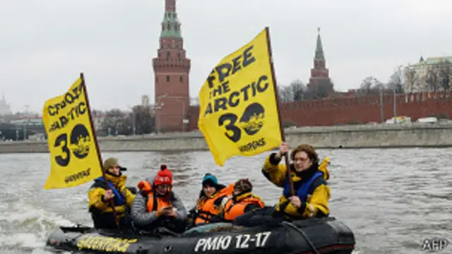 Акция "Гринпис" в Москве
