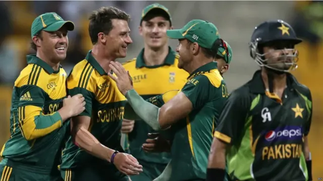 ڈیل سٹین نے احمد شہزاد کو آؤٹ کر کے جنوبی افریقہ کو پہلی کامیابی دلوائی۔