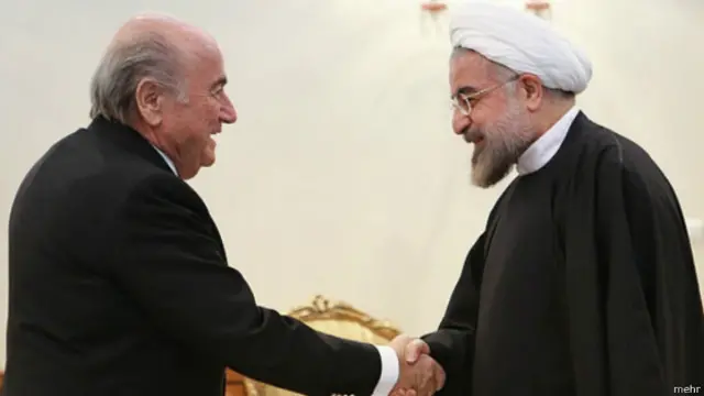 سپ بلاتر، رئیس فیفا، سفری یک روزه به تهران داشته است