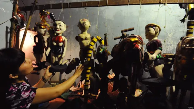 Wayang air Vietnam. Foto: Robertus Pudyanto/Getty Images