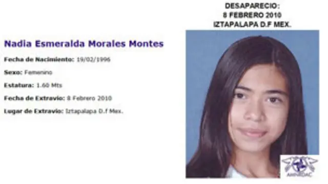 Imagen: Asociación Mexicana de Niños Robados y Desaparecidos 