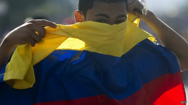 Protesto na Colômbia (AFP)