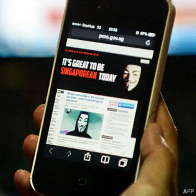 新加坡总理公署网站遭入侵画面（7/11/2013）