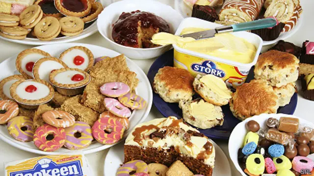 Comida poco saludable. Foto de archivo