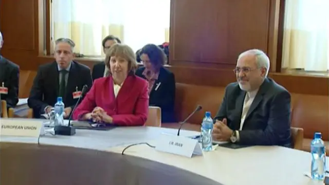 Menlu Ashton dan Menlu Zarif