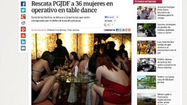 Página web del diario Excelsior.