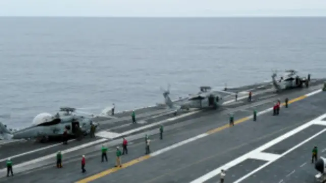 中国感到有限的战略空间受到美国挤压（图为在南海的美国航母）。