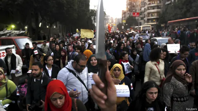 महिला उत्पीड़न के खिलाफ काहिरा में प्रदर्शन