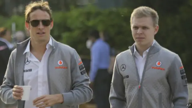 Jenson Button dan Kevin Magnussen