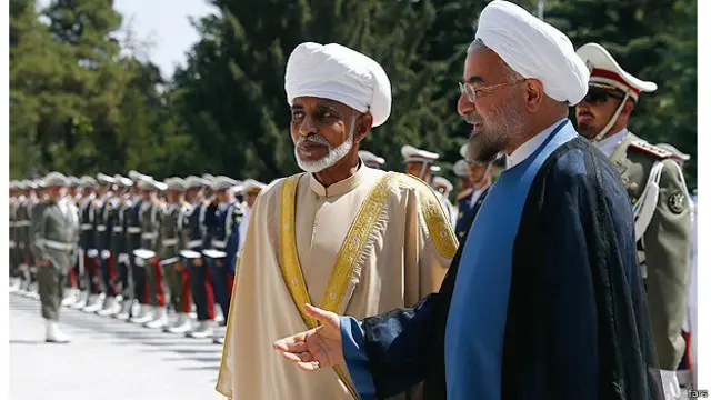 سلطان قابوس پادشاه عمان اولین میهمان خارجی حسن روحانی، رئیس جمهور جدید ایران بود