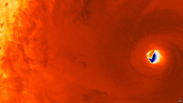 Ojo del tifón Haiyán
