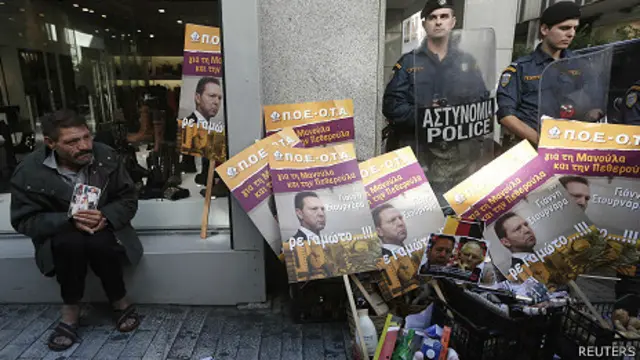 Protesta en las calles de Atenas