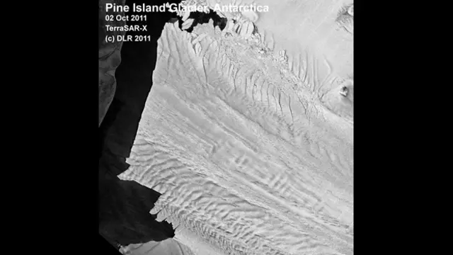 Imagen satelital del Iceberg de la Isla Pine