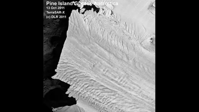 Imagen satelital del Iceberg de la Isla Pine