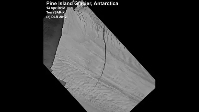 Imagen satelital del Iceberg de la Isla Pine
