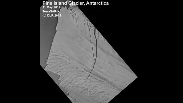 Imagen satelital del Iceberg de la Isla Pine