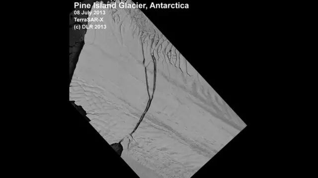 Imagen satelital del Iceberg de la Isla Pine