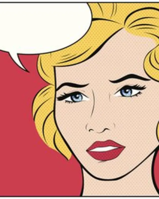 Comic de una chica con una burbuja de texto