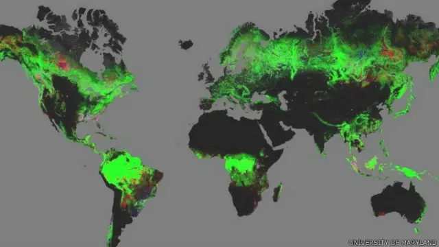 Mapa global do desmatamento. Foto: Universidadebônus sportingbet como funcionaMaryland