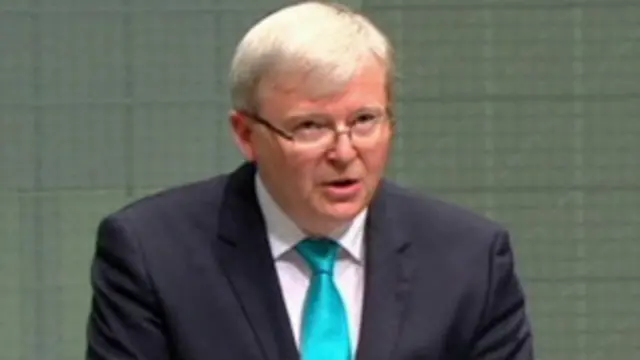 陆克文令人吃惊地宣布退出政坛。