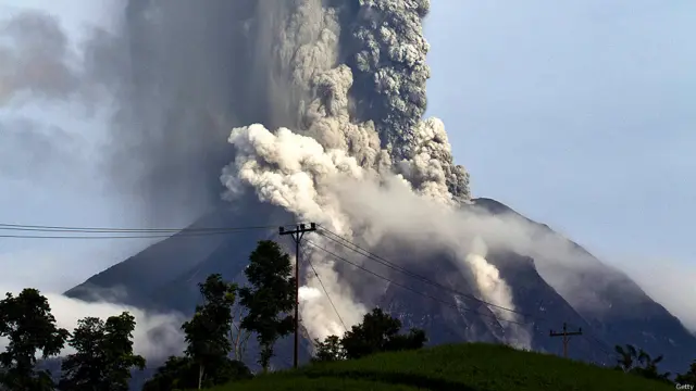 انڈونیشیا میں شمالی سماترا کے کاور ضلع میں ماؤنٹ سنابونگ آتش فشاں ایک بار پھر بھڑک اٹھا ہے۔ 