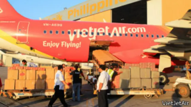 Máy bay của VietJetAir ở Philippines
