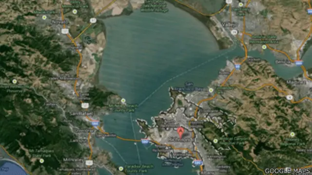 Imagem de satélite de Richmond, Califórnia, visível no Google Maps. Foto: Google Maps