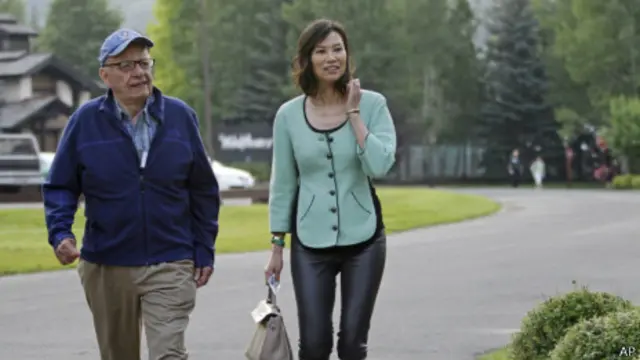 默多克与邓文迪（资料照片，12/07/2012）