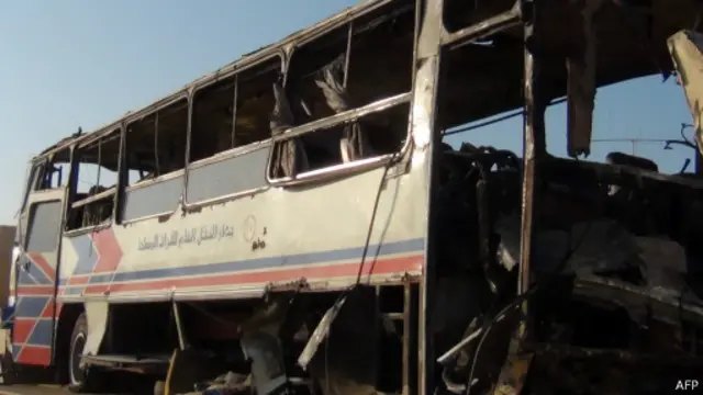 Взорванный автобус