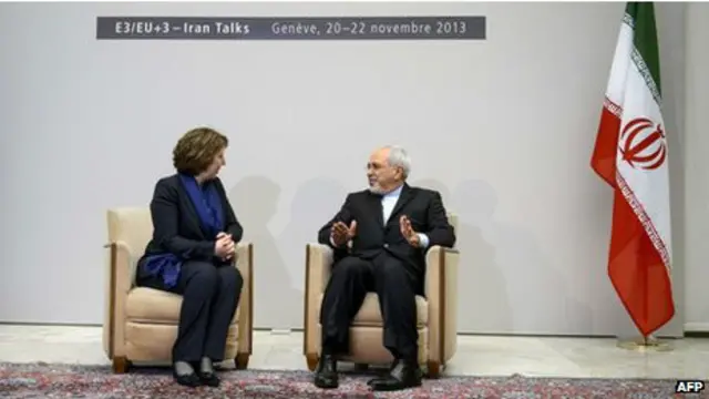 عقد اجتماع أولي وصف بـ "الإيجابي" بين أشتون وظريف