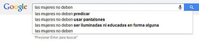 Google autocomplete: las mujeres no deben - Nicole