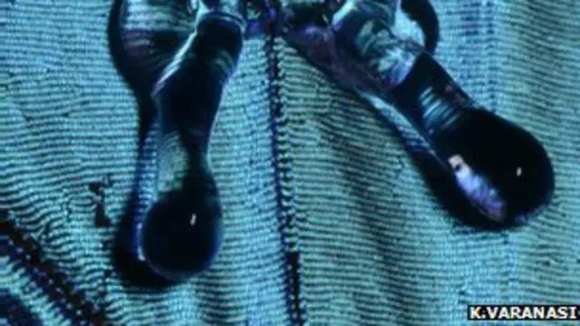 Gotas de agua en forma de mariposa