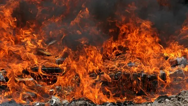 Cocaína destruida en Honduras.