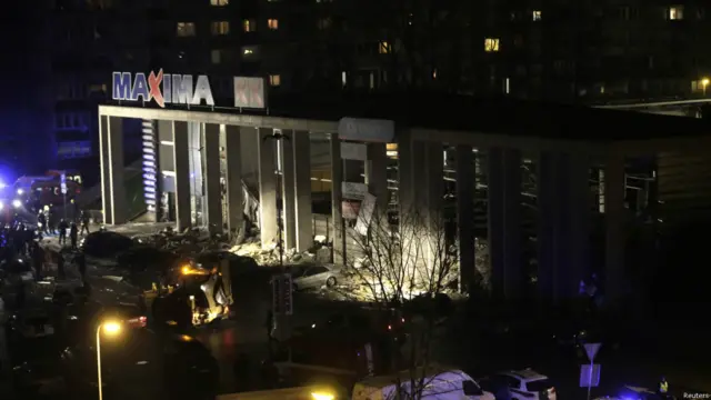 Место трагедии в Риге