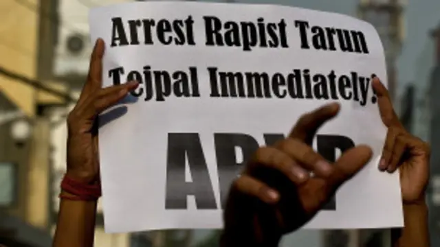 یہ واقعہ سامنے آنے کے بعد ترون تیج پال کے خلاف مظاہرے بھی ہوئے ہیں