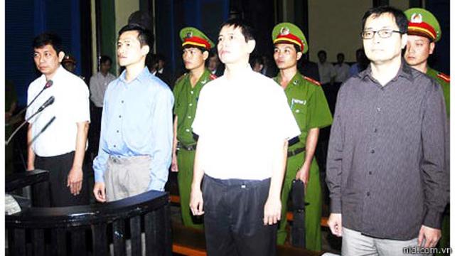 Bốn bị cáo trong vụ án Lê Công Định