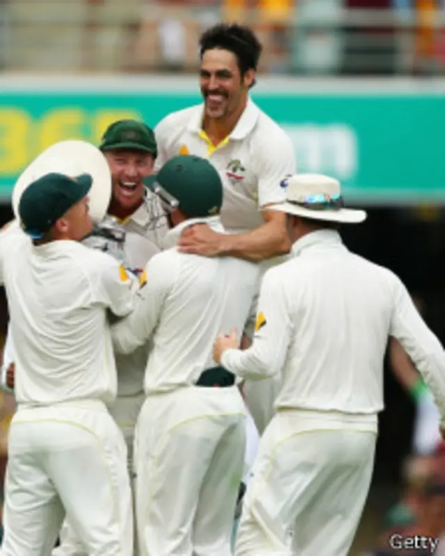 مچل جانسن دوسری اننگز میں سب سے کامیاب آسٹریلوی باؤلر رہے