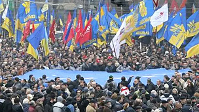 Manifestaciones en Kiev