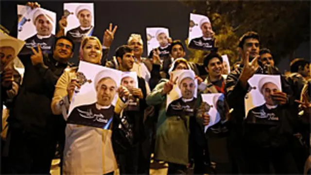 ایران میں جوہری معاہدے کے حق میں مظاہرہ